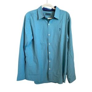 William Murray Golf Mens‎ Button Down Shirt Blue Size Medium